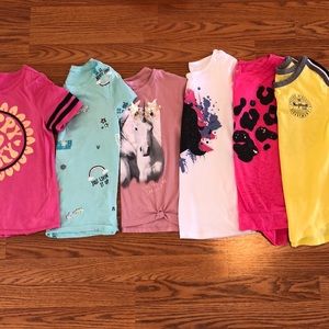 Girls Justice short sleeve tops- size 10